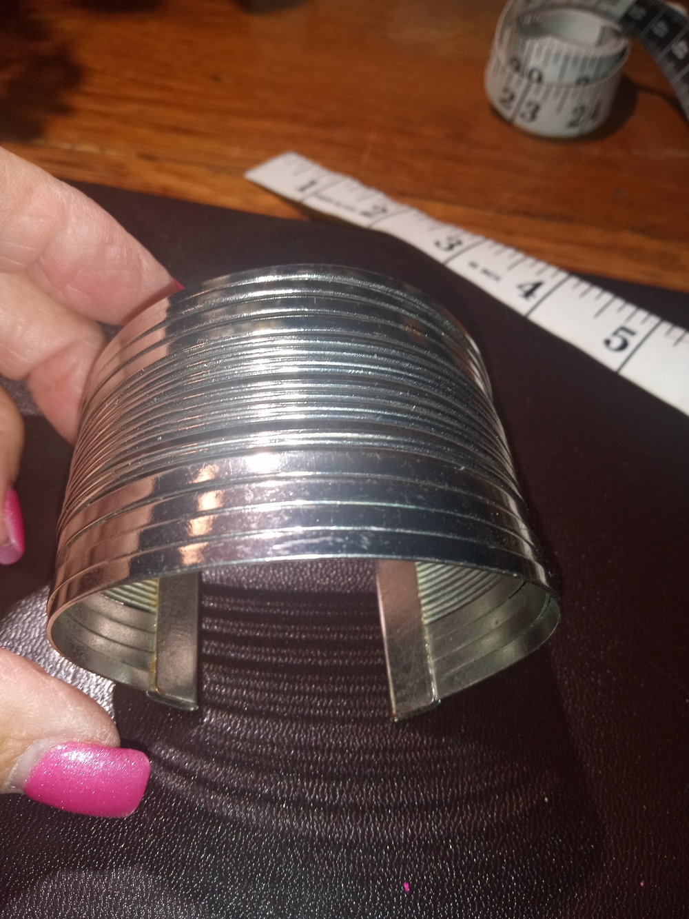 Silver Multi-Band Cuff Bracelet - Women's Accessory
